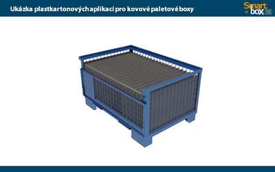 Plastkartonové aplikace pro kovové paletové boxy obr. 2